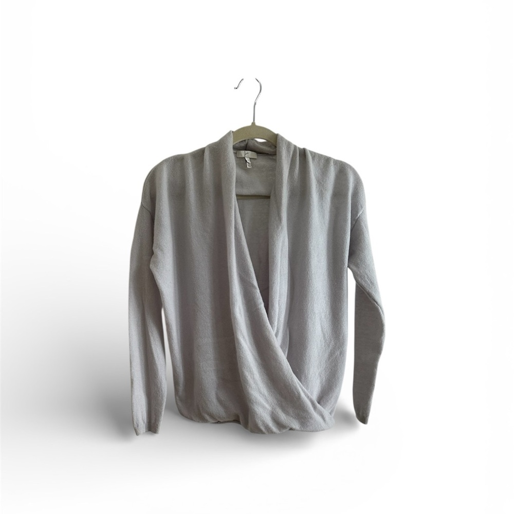 Joie Gray Cashmere Wrap Cardigan